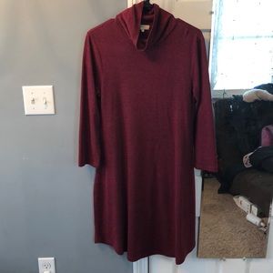 Lightweight turtleneck sweater dress
